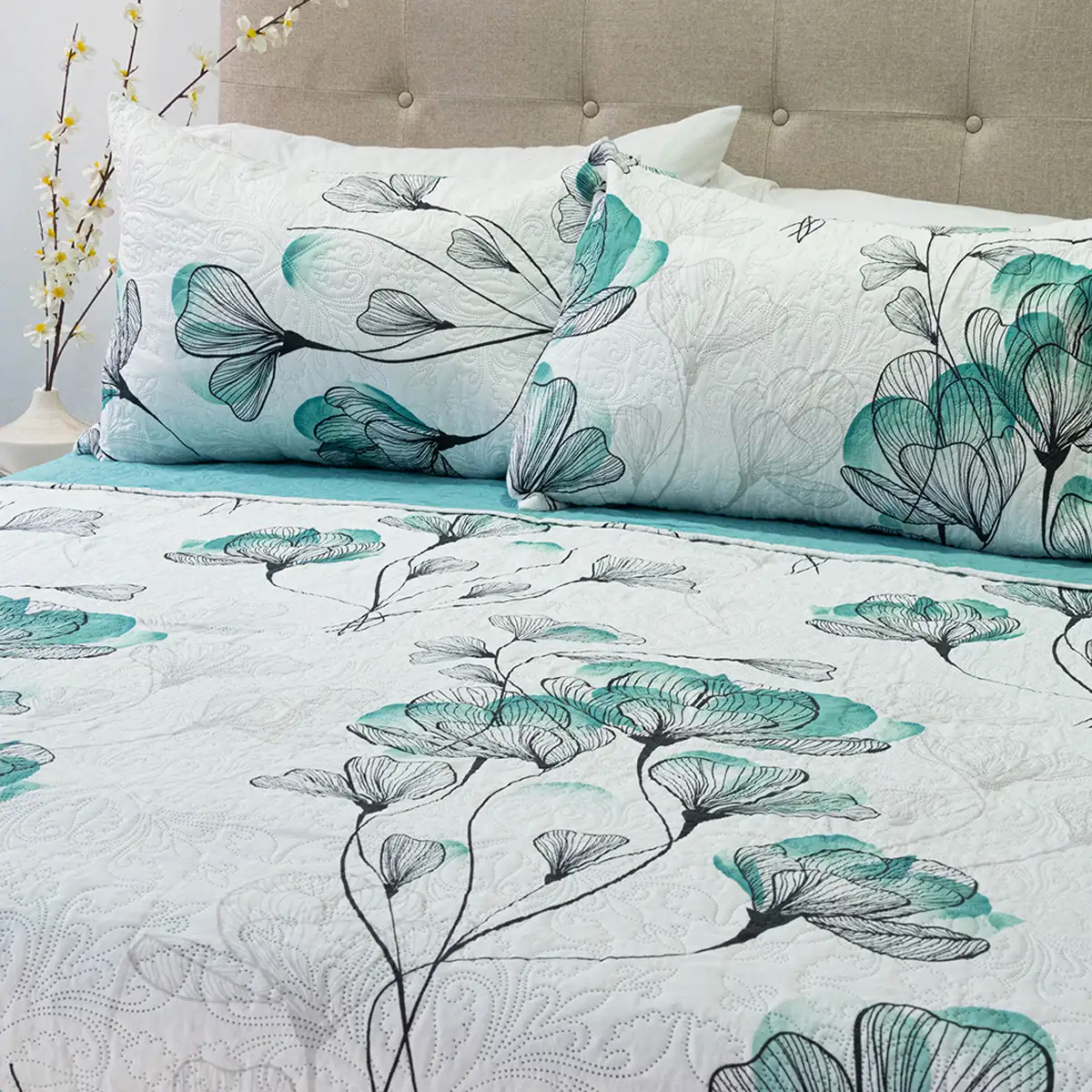 QUILT DORAL HOTPRESS ESTAMPADO ORIGINS 2 PLAZAS D11 - 2