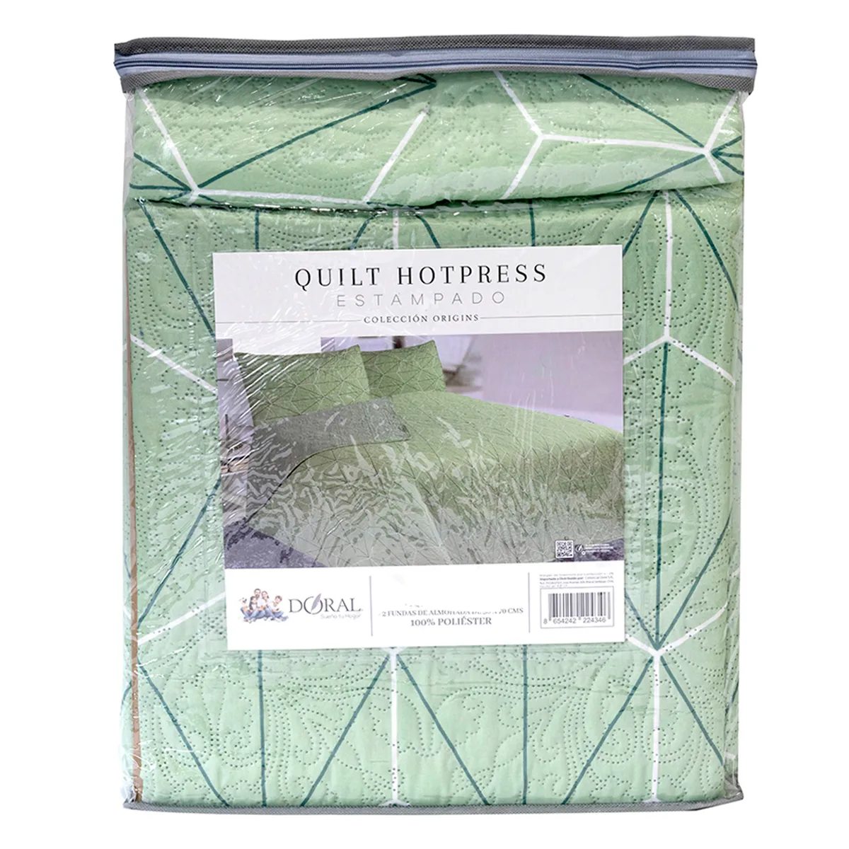 QUILT DORAL HOTPRESS ESTAMPADO ORIGINS 2 PLAZAS D12 - 4