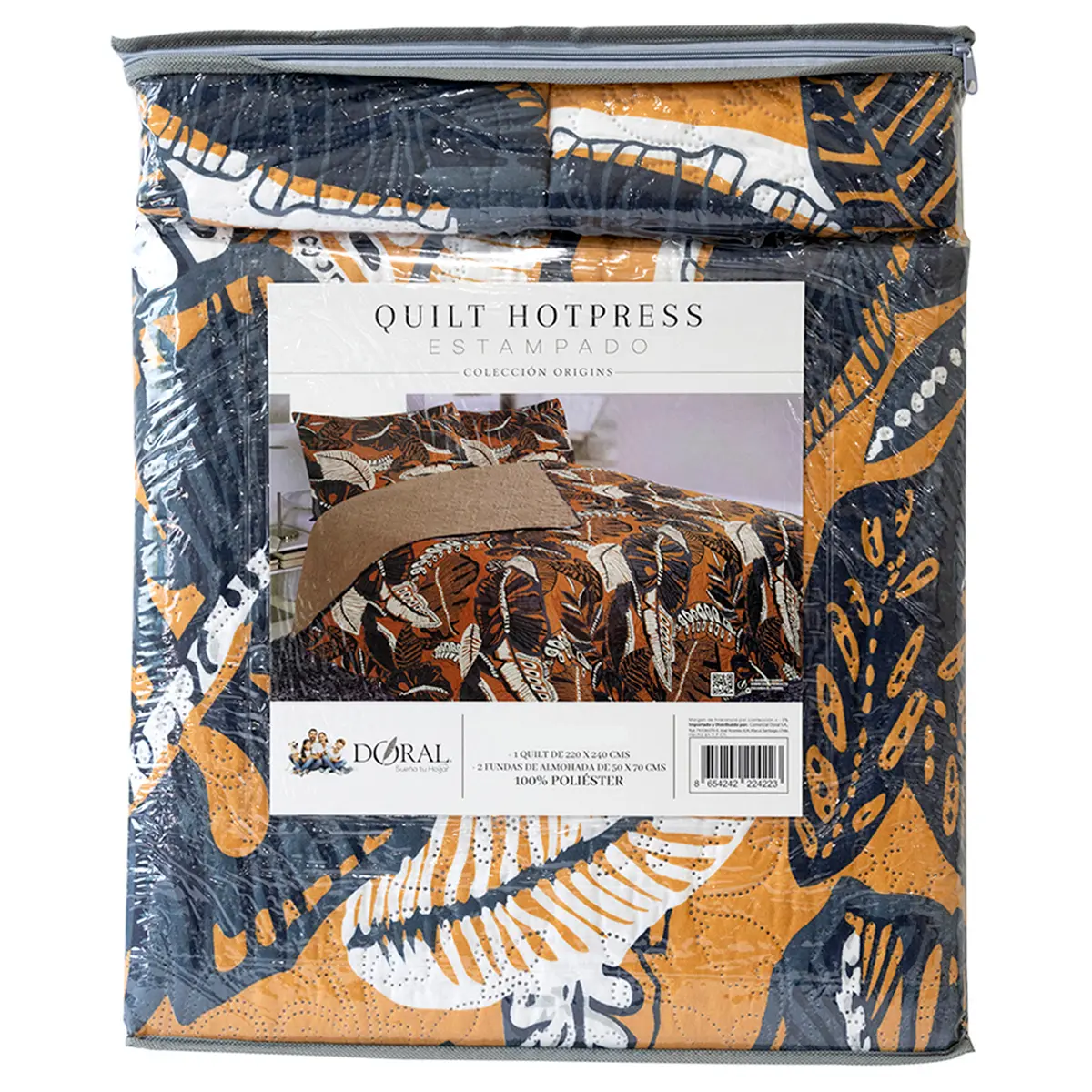 QUILT DORAL HOTPRESS ESTAMPADO ORIGINS 1.5 PLAZAS D3 - 4