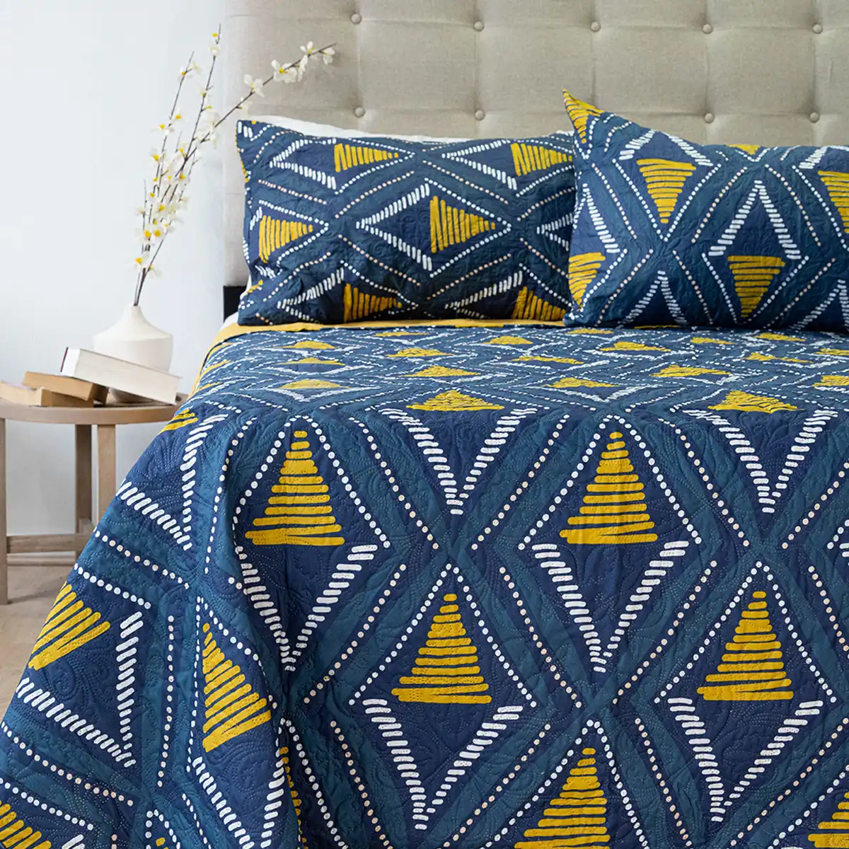 QUILT DORAL HOTPRESS ESTAMPADO ORIGINS 2 PLAZAS D6 - 1