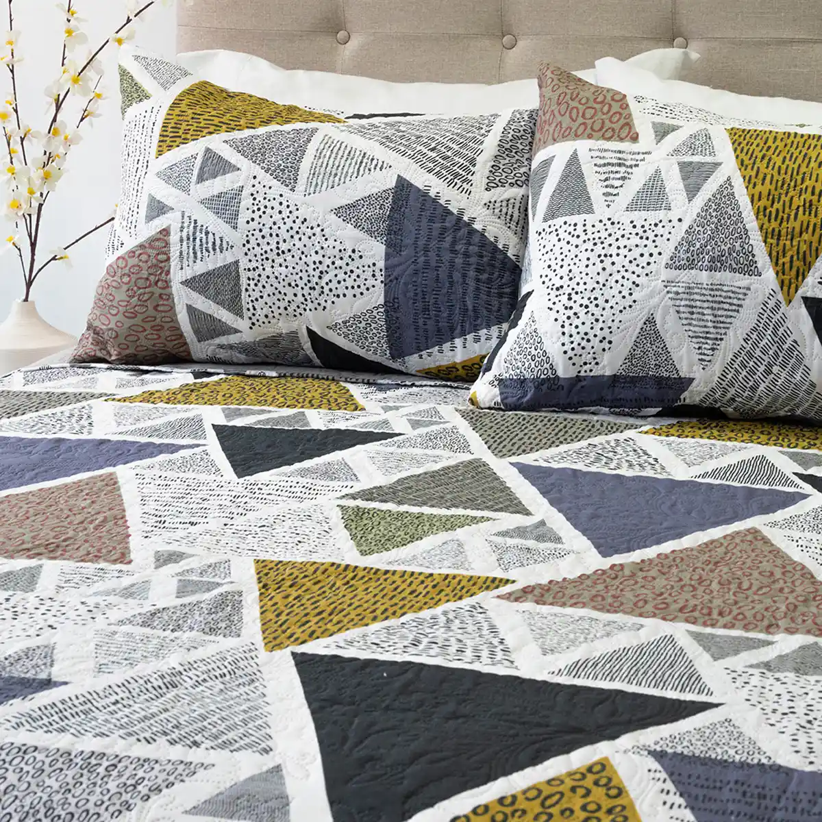 QUILT DORAL HOTPRESS ESTAMPADO ORIGINS 2 PLAZAS D7 - 2