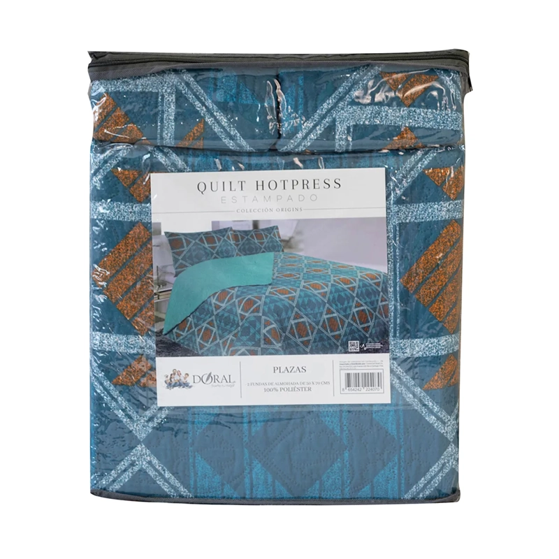 QUILT DORAL HOTPRESS ESTAMPADO ORIGINS 1.5 PLAZAS D8 - 4