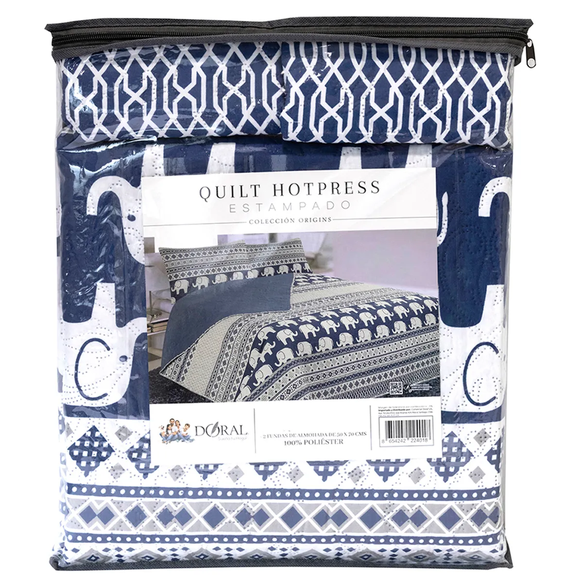 QUILT DORAL HOTPRESS ESTAMPADO ORIGINS 1.5 PLAZAS D9 - 4