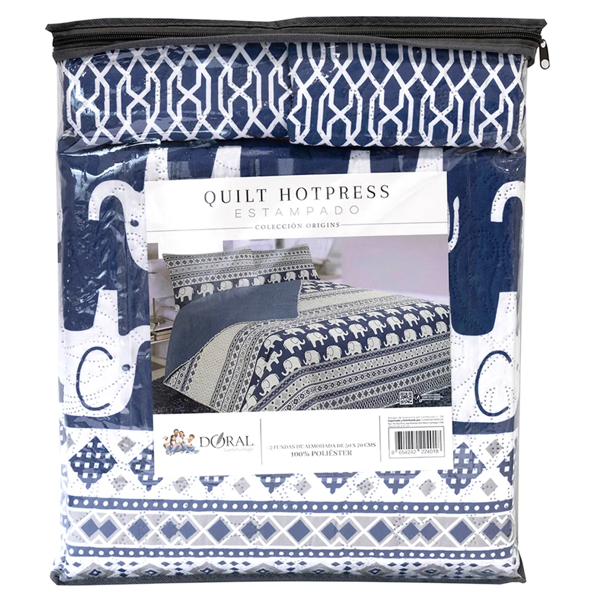 QUILT DORAL HOTPRESS ESTAMPADO ORIGINS KING D9 - 4