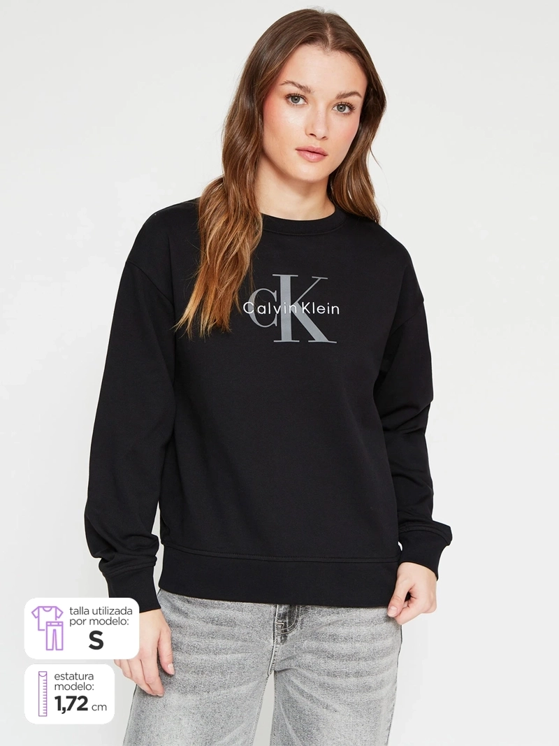 POLERÓN MUJER CALVIN KLEIN ALGODÓN  - 1