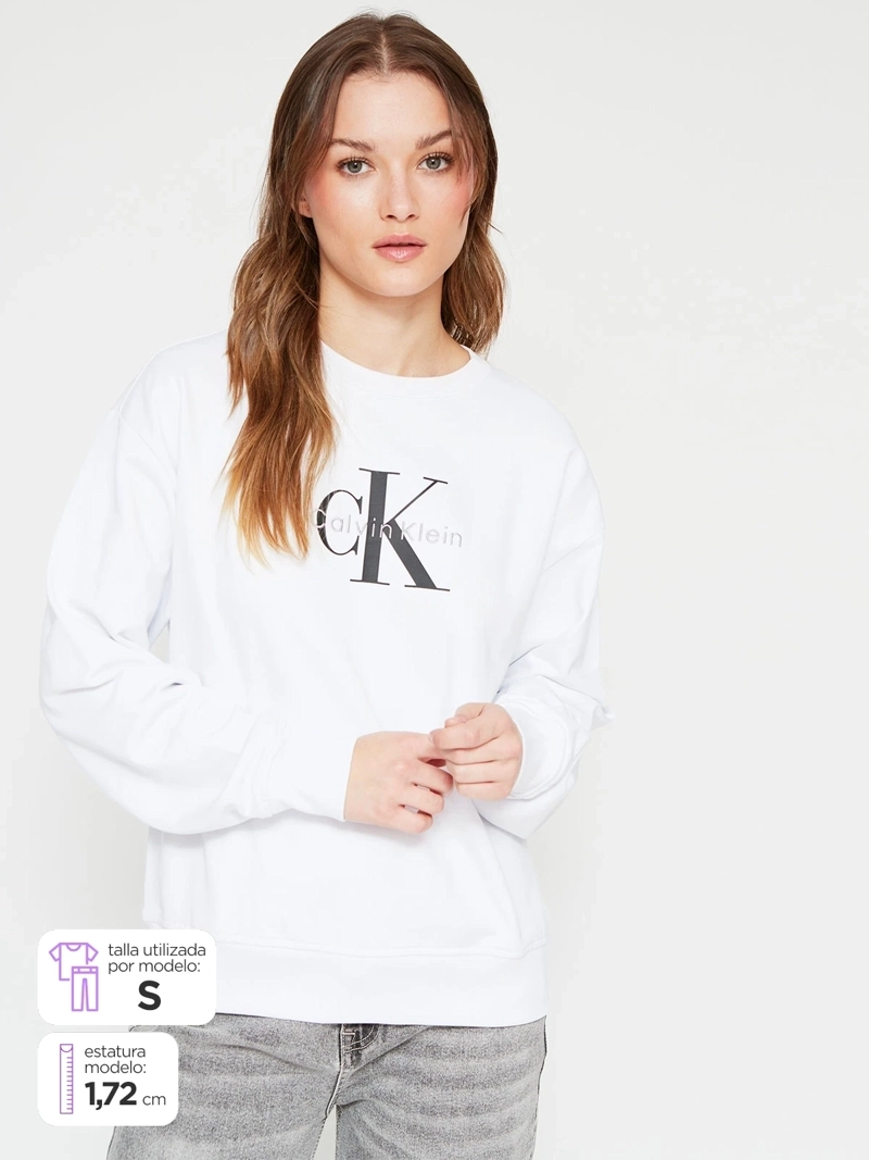 POLERÓN MUJER CALVIN KLEIN ALGODÓN  - 1