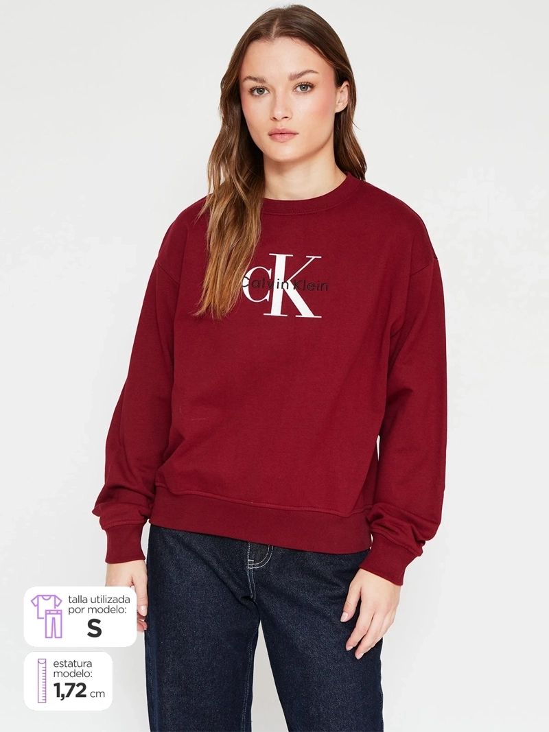 POLERÓN MUJER CALVIN KLEIN ALGODÓN  - 1