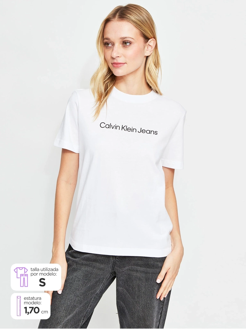 POLERA MUJER CALVIN KLEIN ALGODÓN  - 1