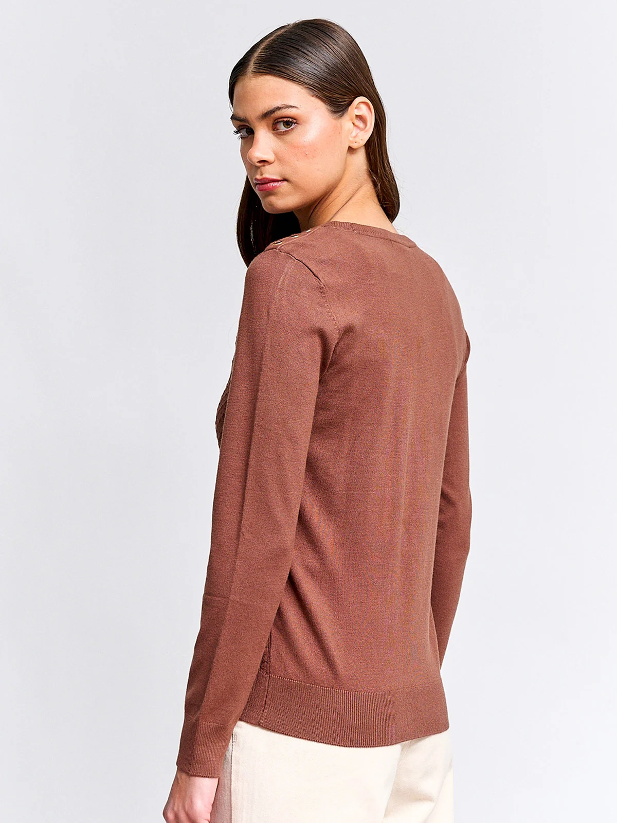 SWEATER MUJER CACHAREL MANGA LARGA TEXTURADO - 2