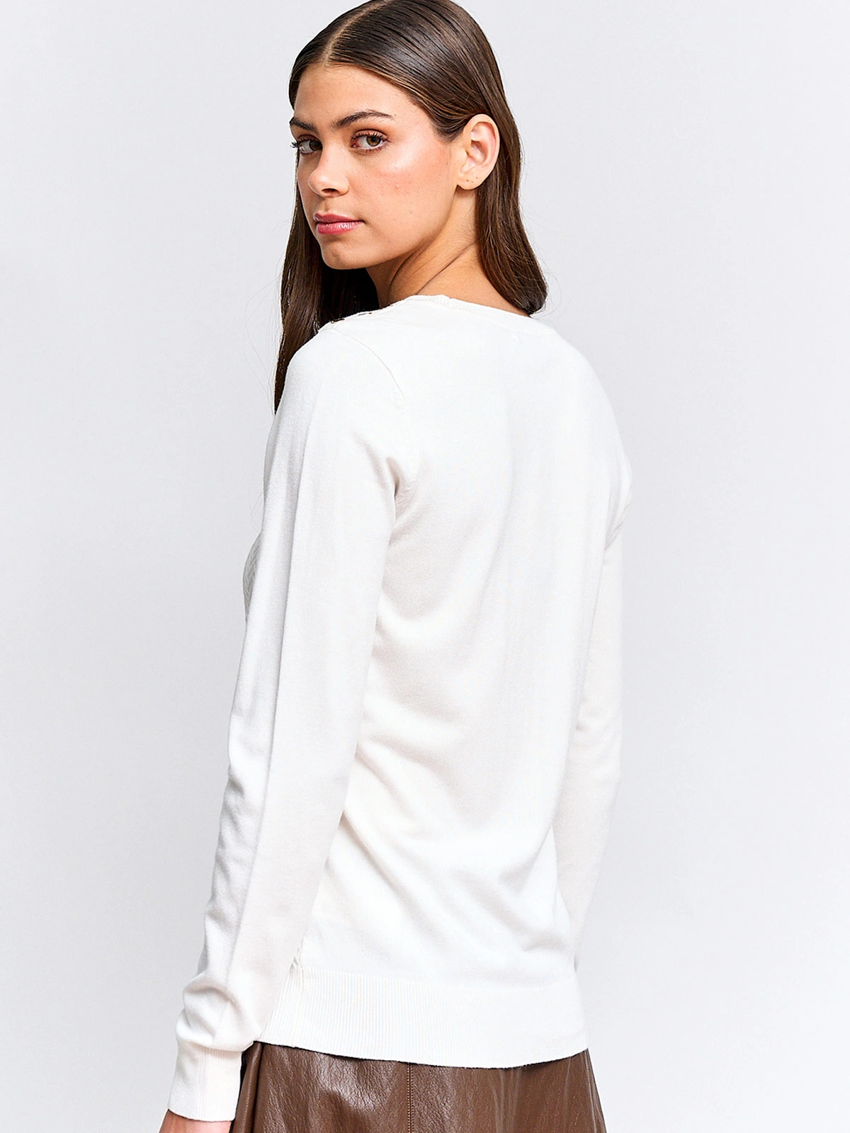 SWEATER MUJER CACHAREL MANGA LARGA TEXTURADO - 2