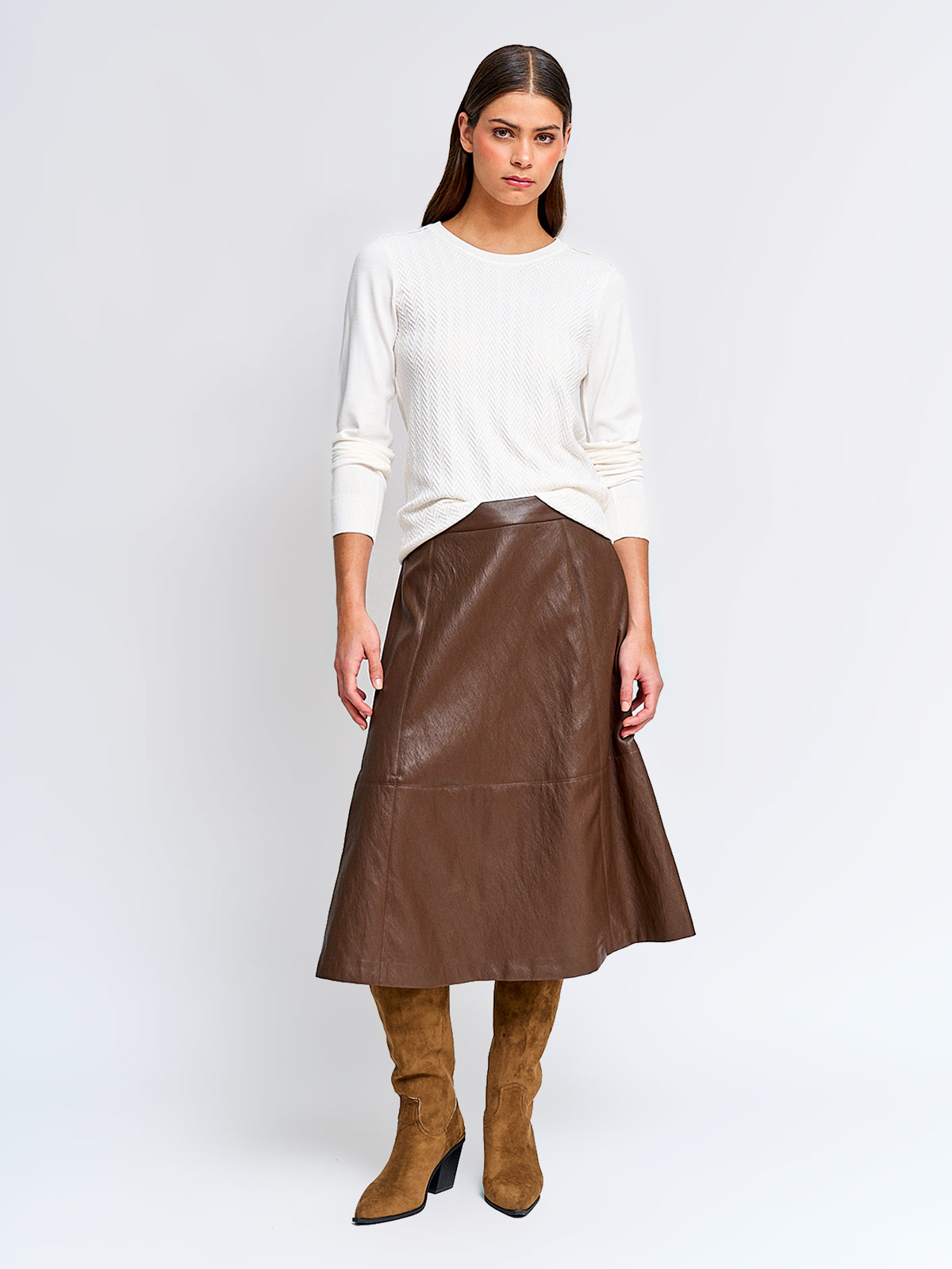 SWEATER MUJER CACHAREL MANGA LARGA TEXTURADO - 4