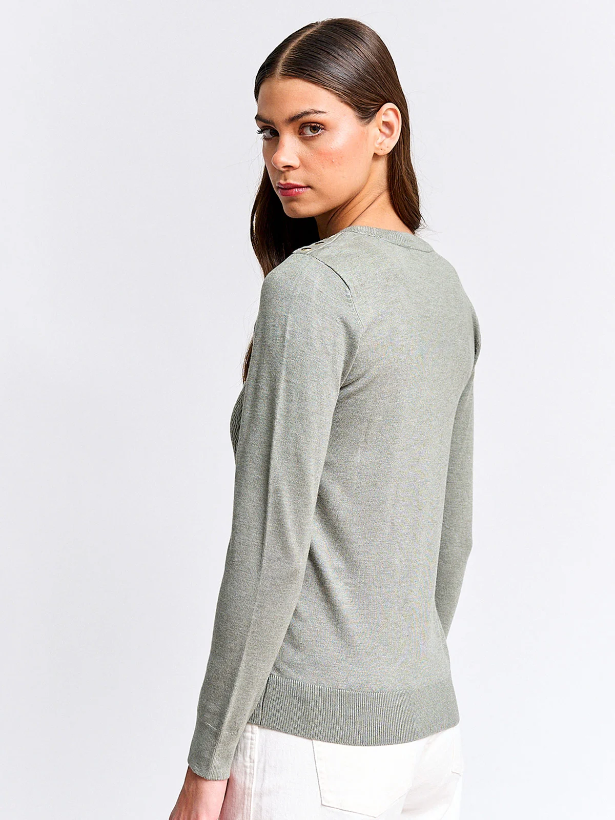 SWEATER MUJER CACHAREL MANGA LARGA TEXTURADO - 2