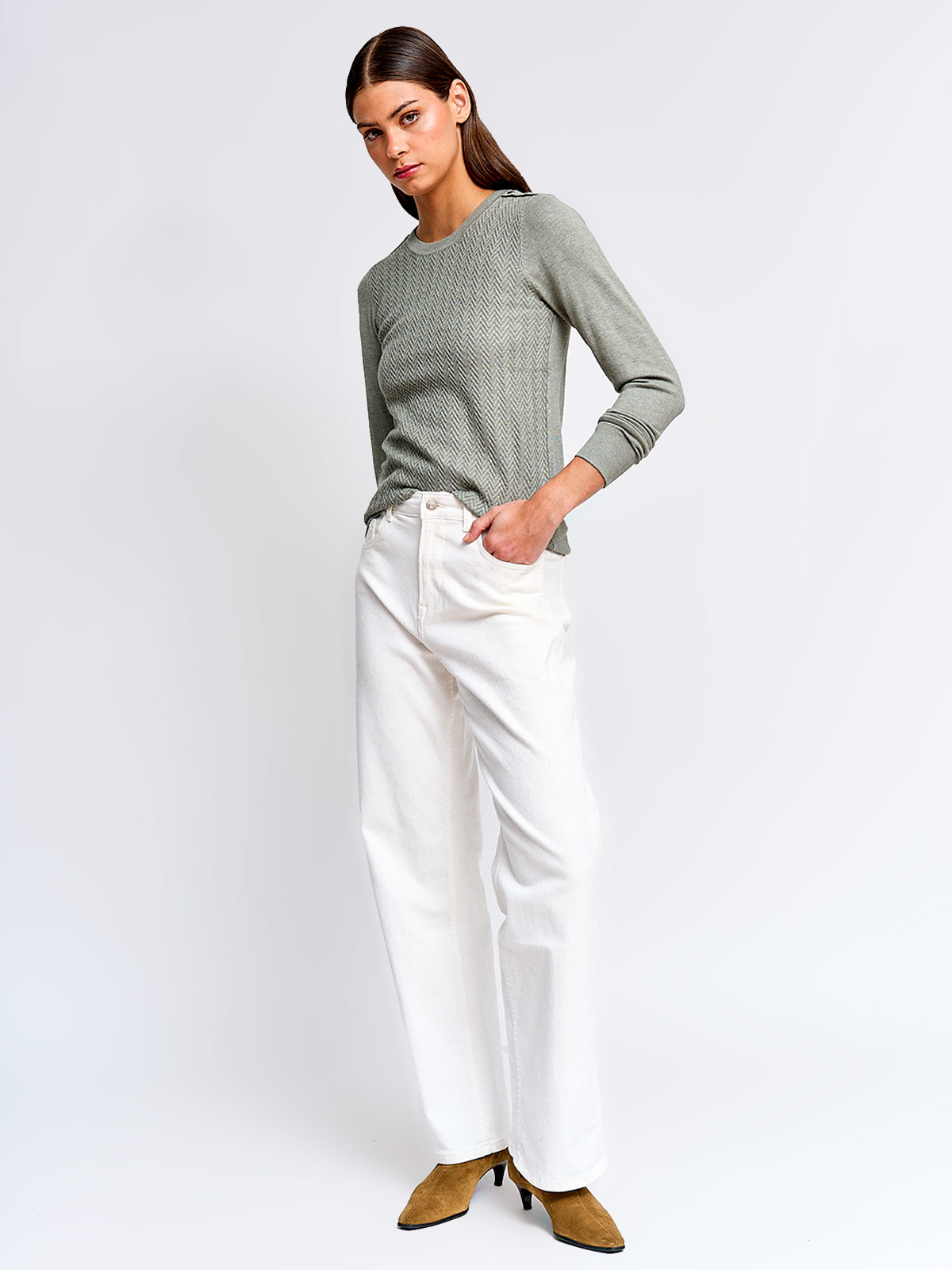 SWEATER MUJER CACHAREL MANGA LARGA TEXTURADO - 4