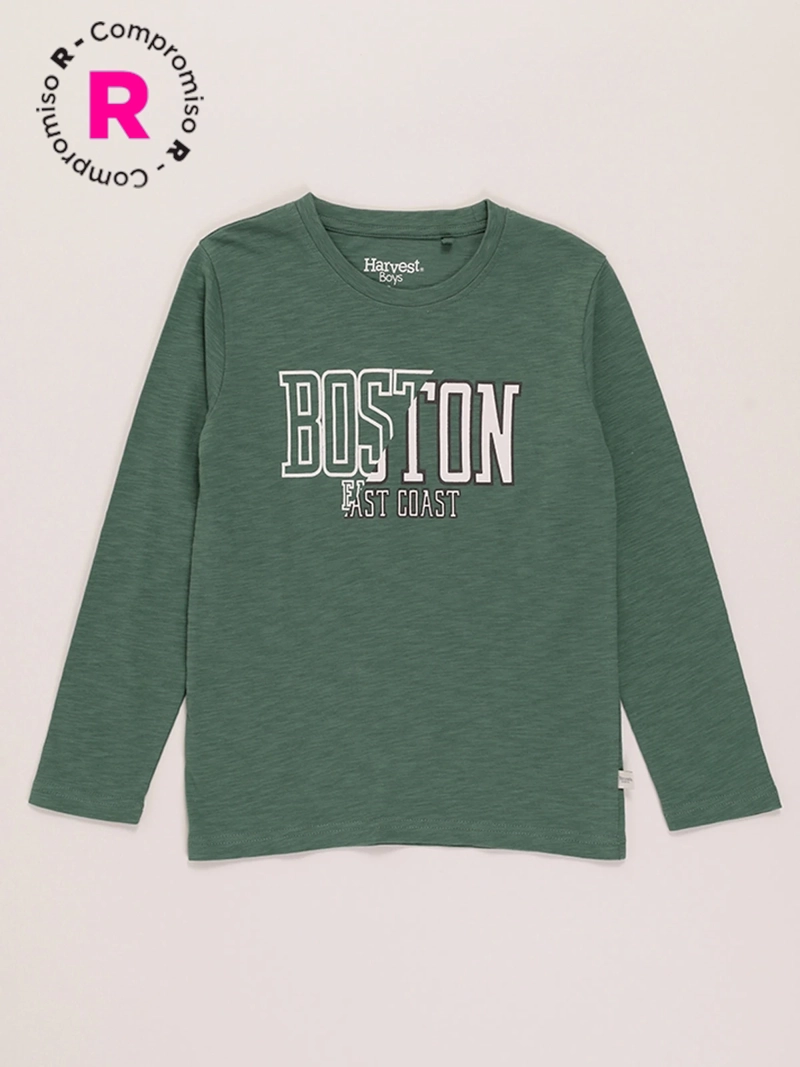 POLERA MANGA LARGA ALGODÓN NIÑO HARVEST ESTAMPADO - 1