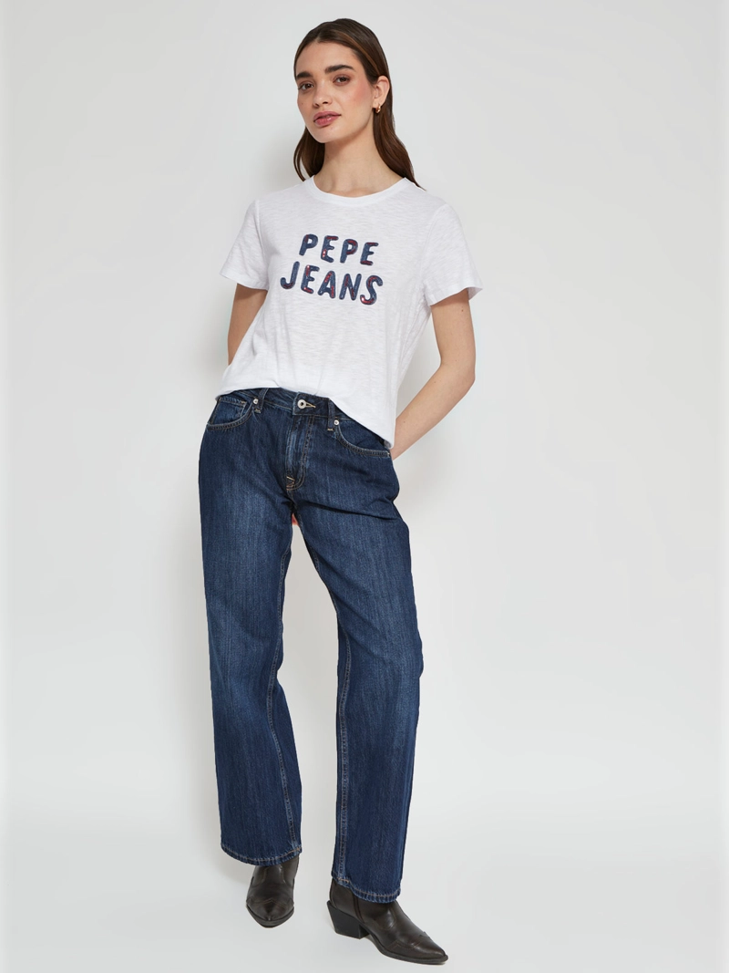 POLERA MUJER PEPE JEANS ALGODÓN LENTEJUELAS - 4