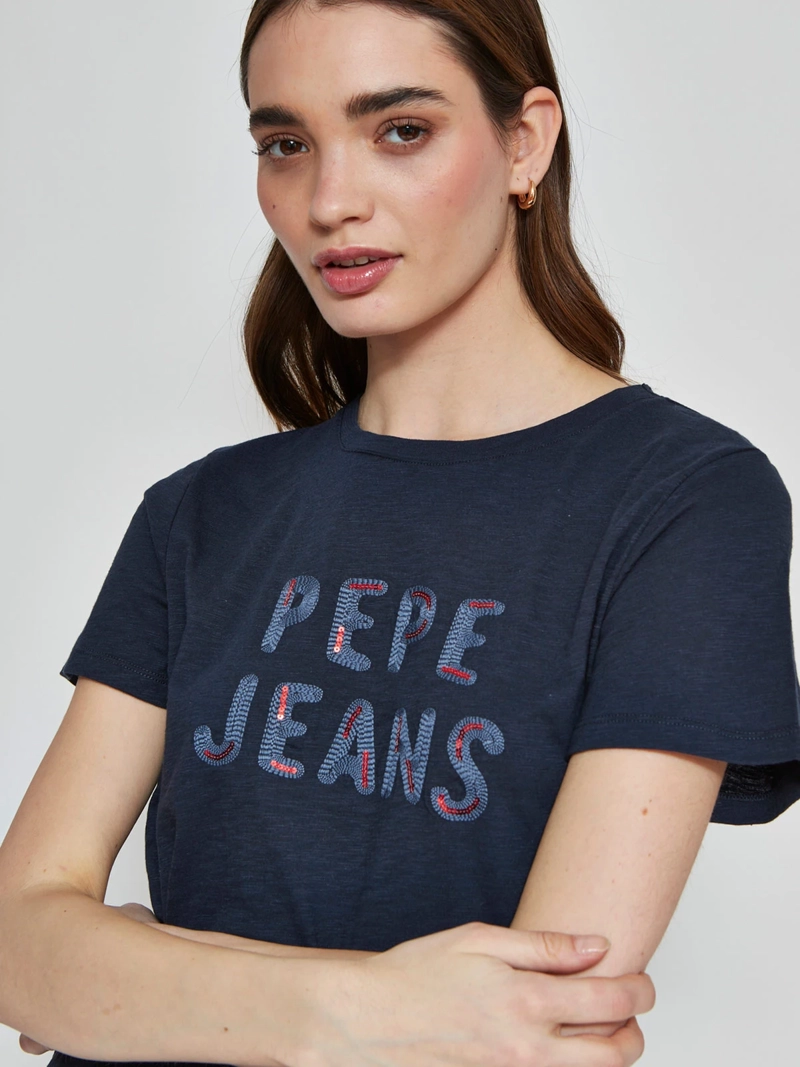 POLERA MUJER PEPE JEANS ALGODÓN LENTEJUELAS - 3