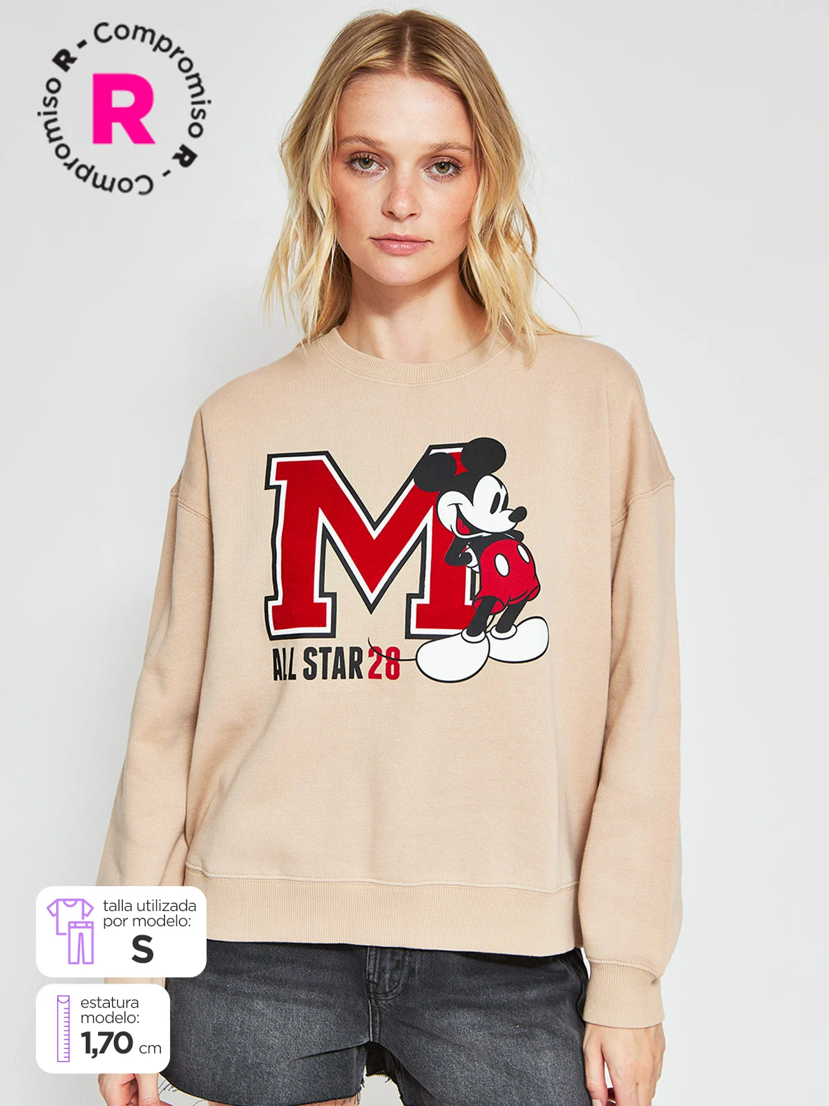 POLERÓN MUJER INDEX ALGODÓN MANGA LARGA MICKEY - 1
