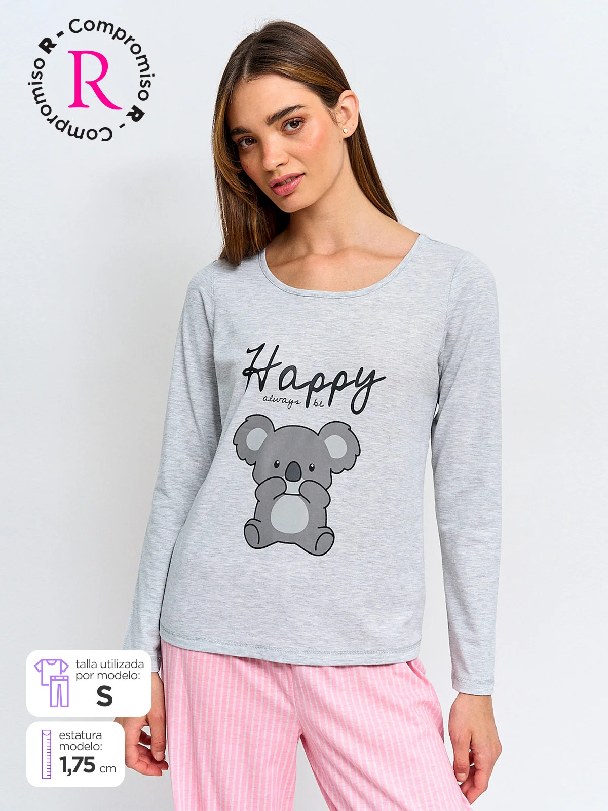TOP PIJAMA MUJER INDEX MANGA LARGA - 1