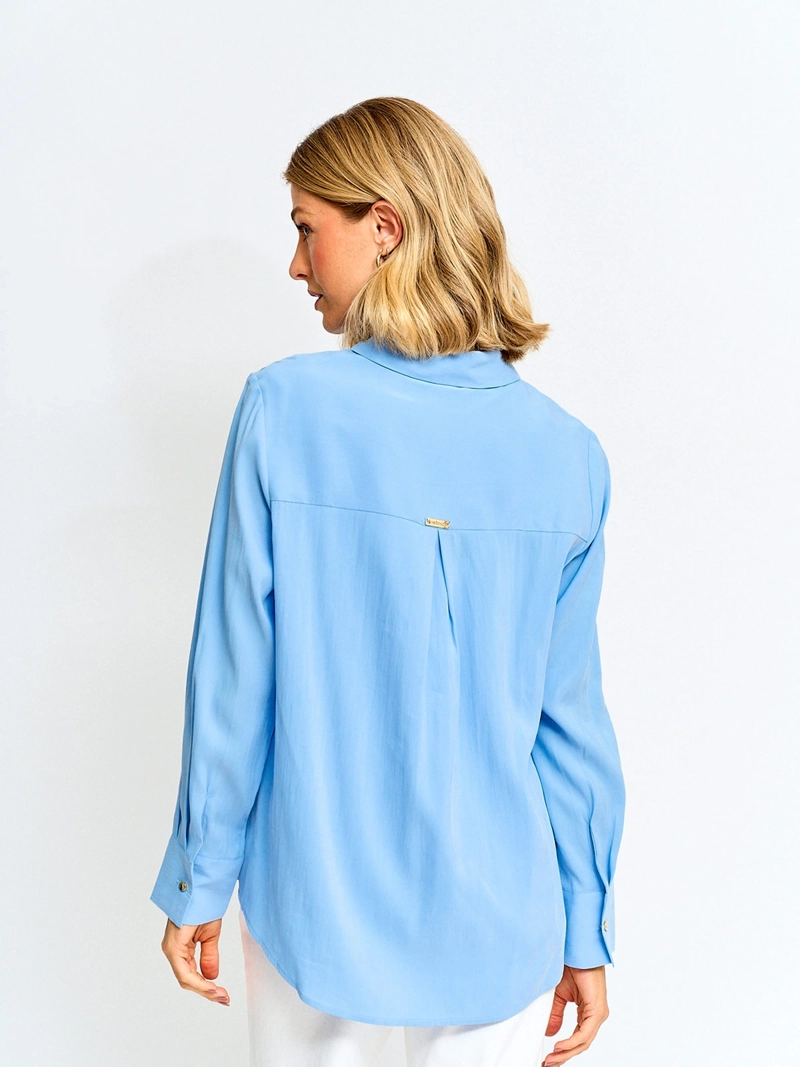 BLUSA MUJER CACHAREL MANGA LARGA CAMISERA - 2