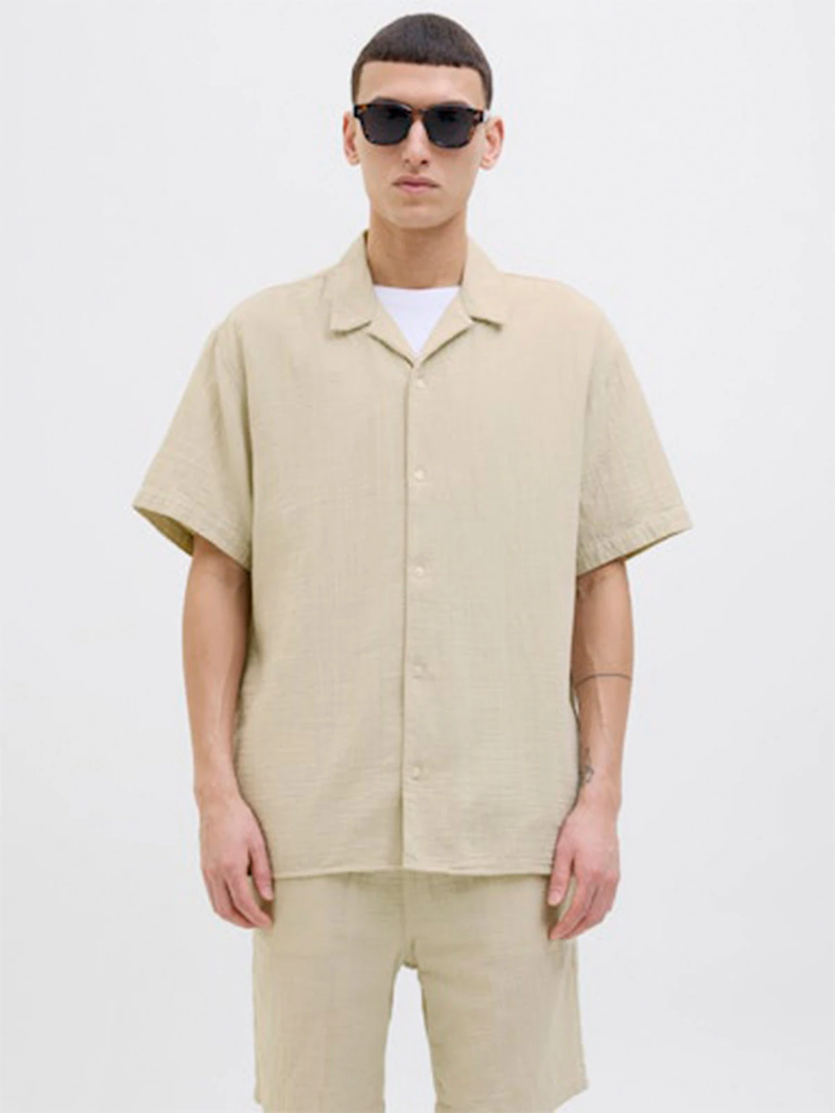 CAMISA HOMBRE JACK & JONES ALGODÓN MANGA CORTA - 1