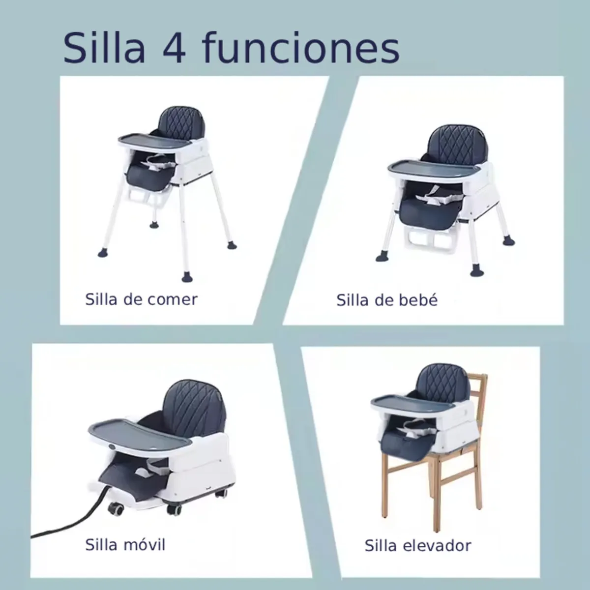 SILLA DE COMER FLORENCIA AZUL 4 EN 1 - 3