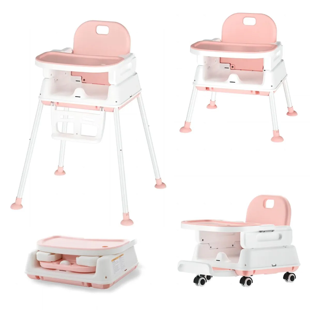 SILLA DE COMER FLORENCIA ROSA 4 EN 1 - 2