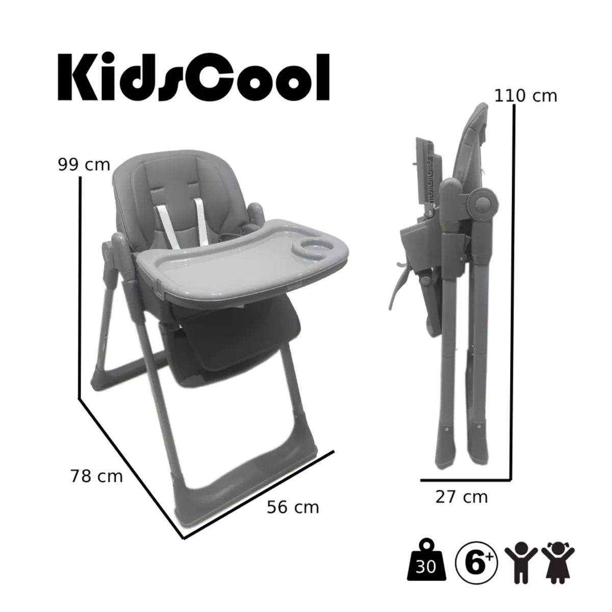 SILLA DE COMER PARIS GRIS 5 EN 1 - 7