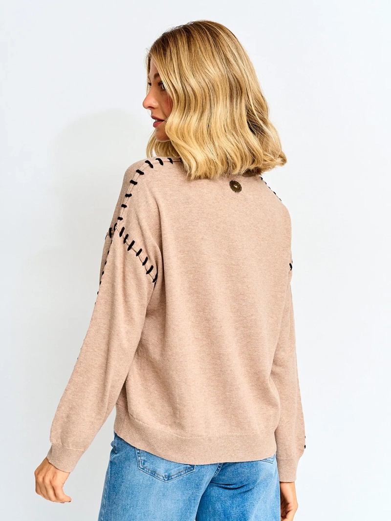 SWEATER MUJER TATIENNE ALGODÓN CUELLO REDONDO - 2