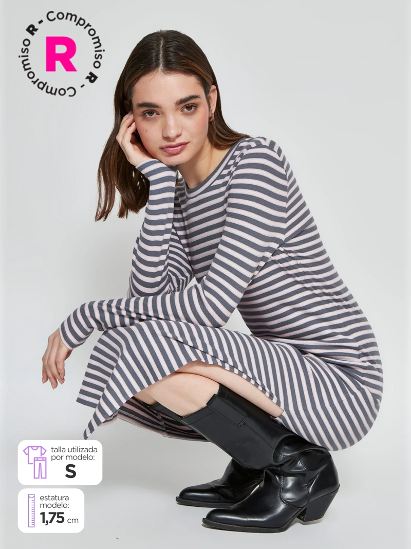 AEROPOSTALE VESTIDO MUJER AEROPOSTALE ALGODÓN MANGA LARGA