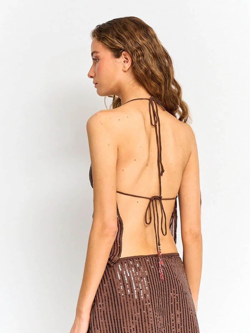 BLUSA MUJER INDEX SIN MANGAS BRILLOS - 2