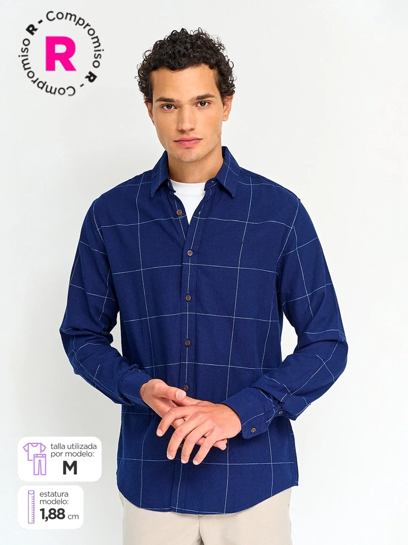 CAMISA HOMBRE PEPE JEANS ALGODÓN MANGA LARGA LÍNEAS - 1