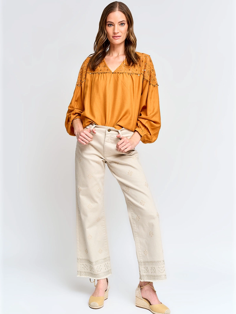 BLUSA MUJER TATIENNE MANGA LARGA LENTEJUELAS - 4