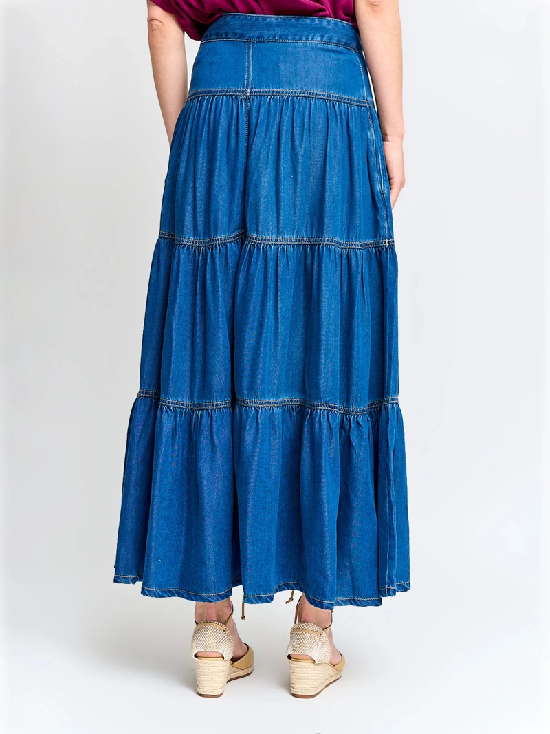 FALDA MUJER TATIENNE LARGA DENIM - 3