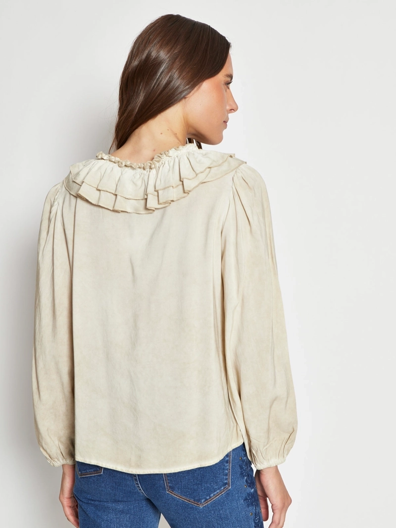 BLUSA MUJER TATIENNE MANGA LARGA VUELOS - 2