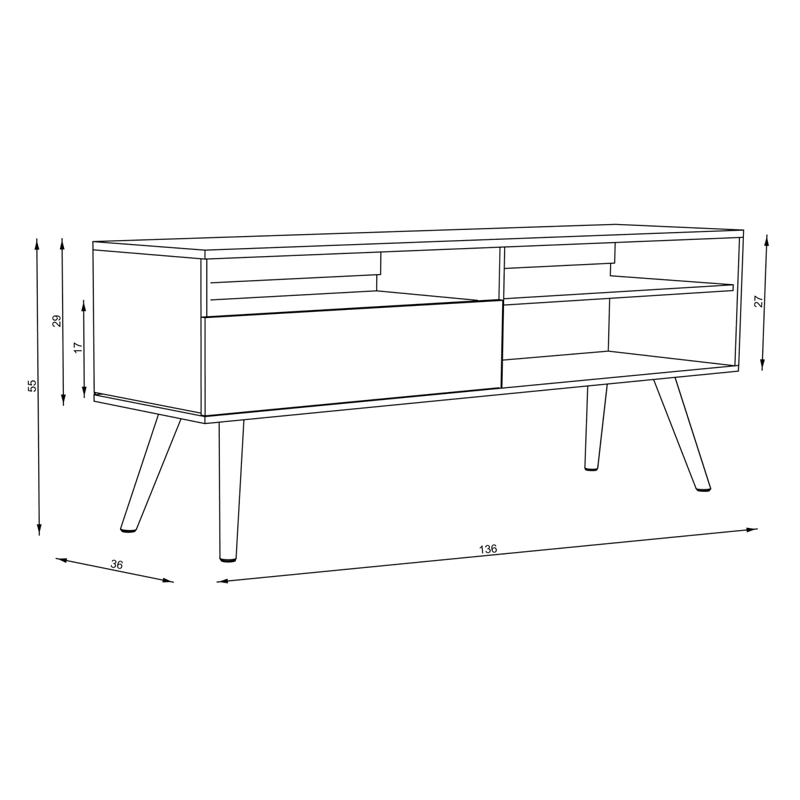 RACK STANFORD 1 PUERTA 2 REPISAS BICOLOR - 3