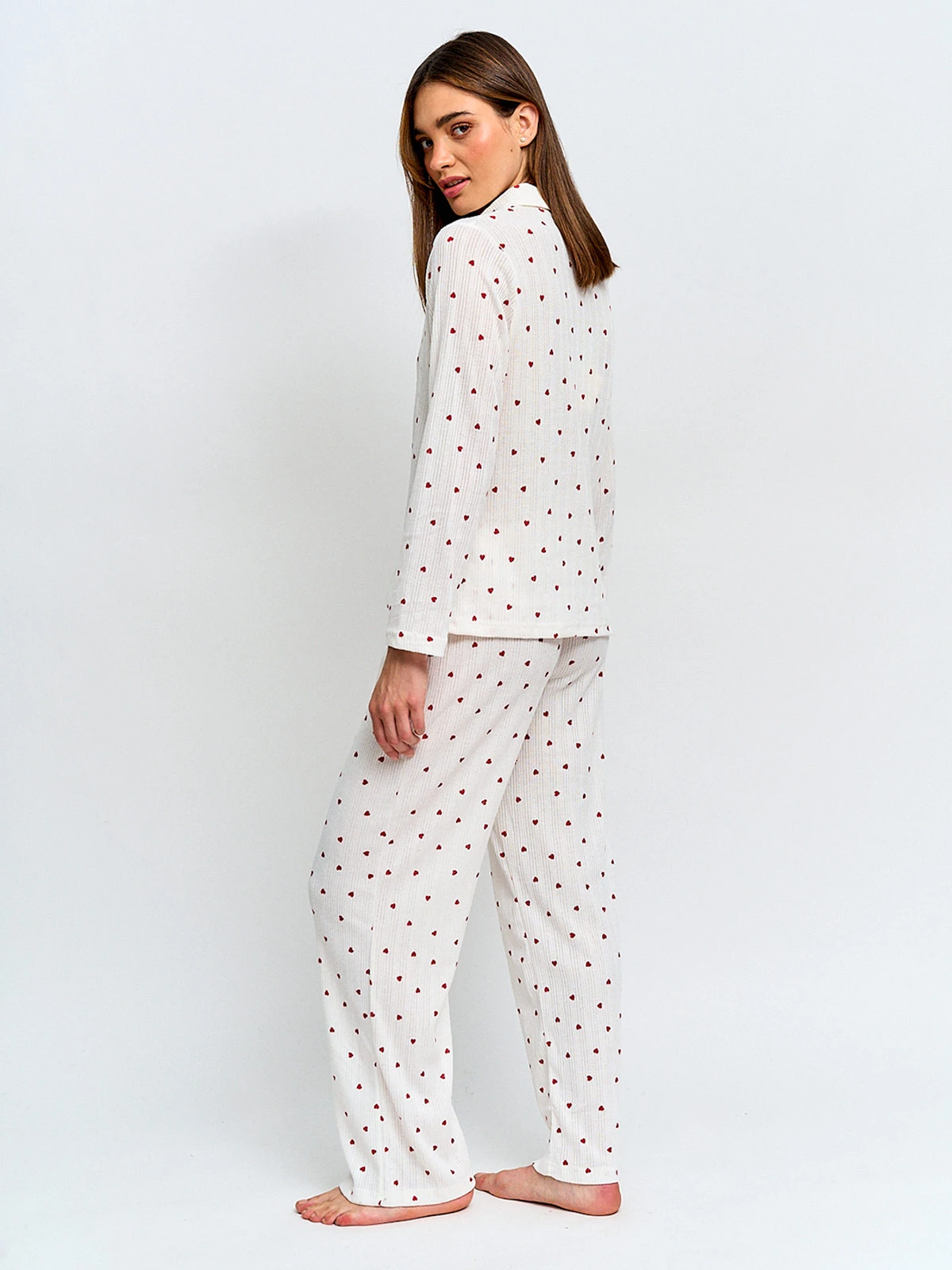 PIJAMA CAMISERO MUJER INDEX MANGA LARGA - 2