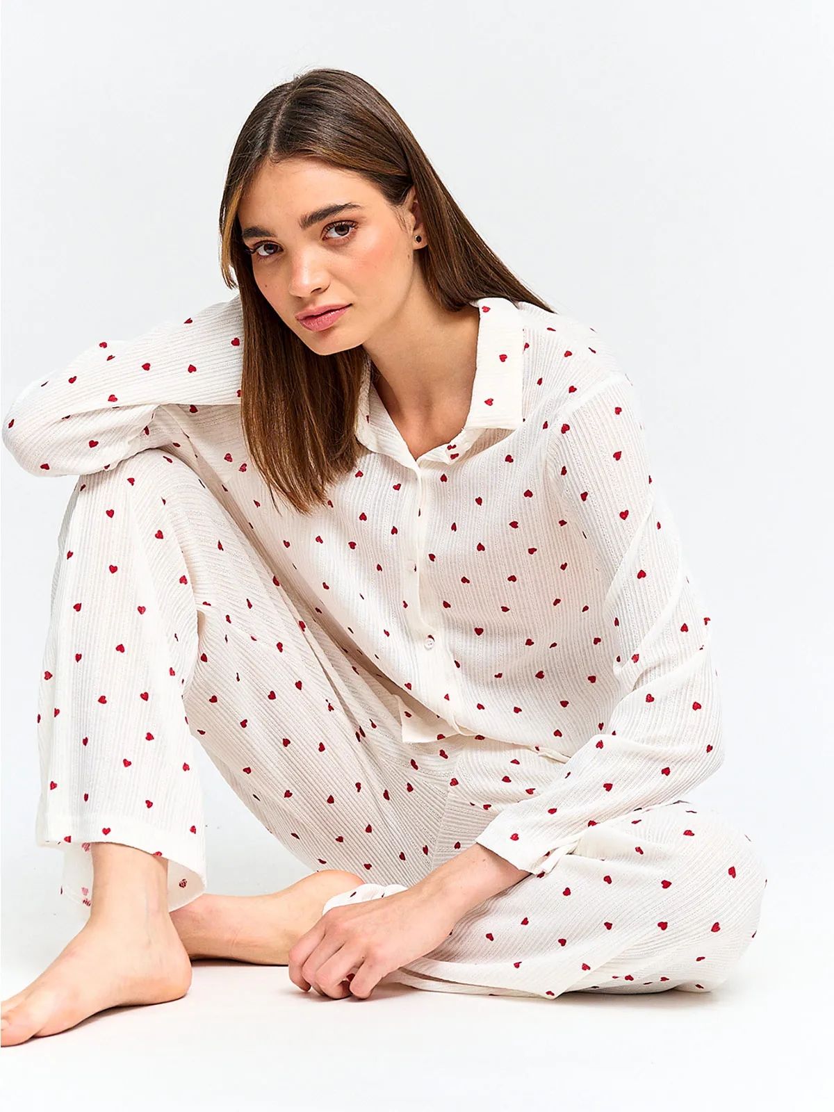 PIJAMA CAMISERO MUJER INDEX MANGA LARGA - 4