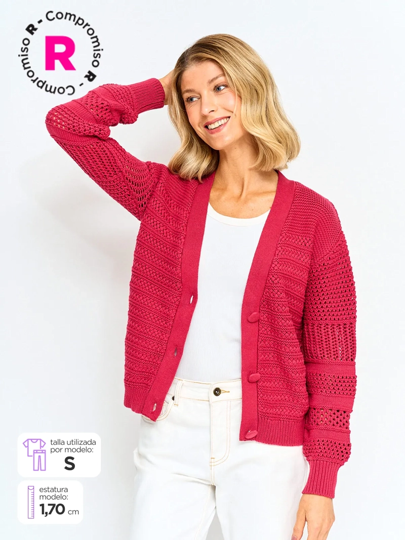 CARDIGAN MUJER REGATTA ALGODÓN BOTONES - 1