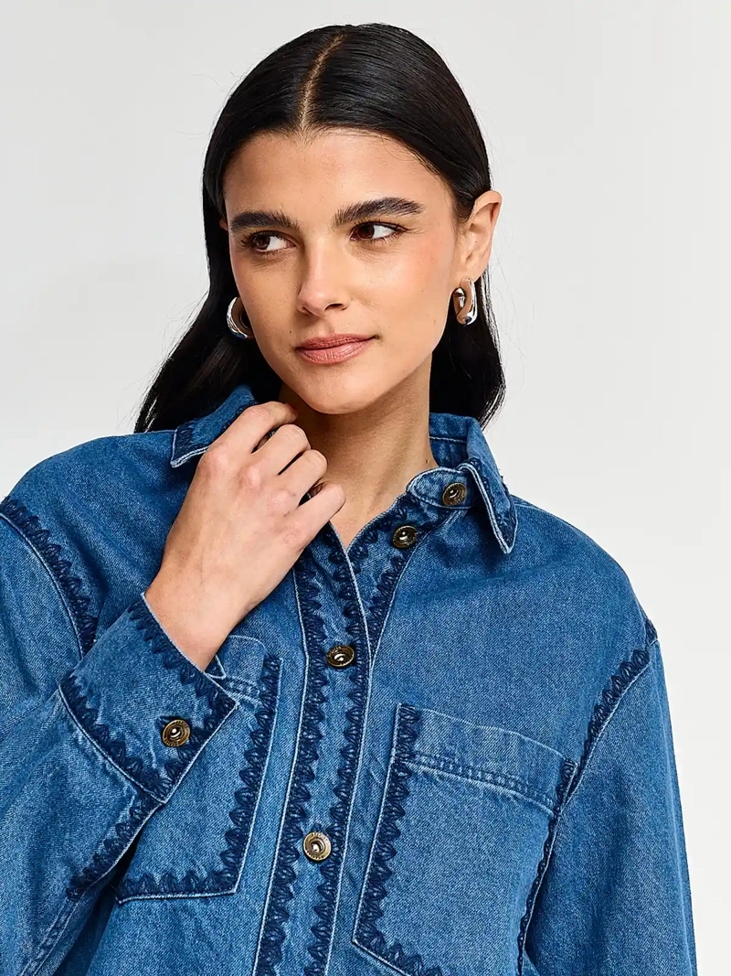CHAQUETA MUJER REGATTA ALGODÓN LARGA DENIM - 3
