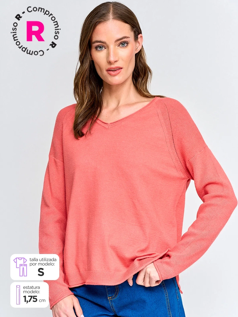 SWEATER MUJER REGATTA MANGA LARGA BÁSICO - 1