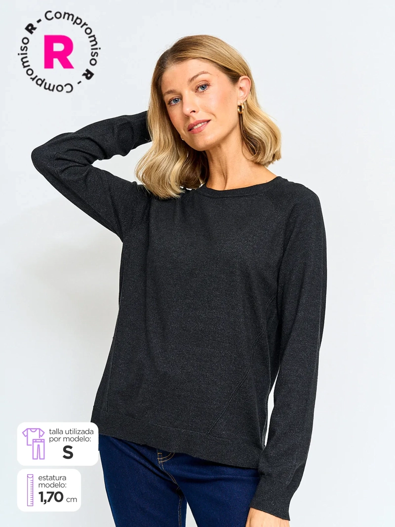 SWEATER MUJER REGATTA MANGA LARGA BÁSICO - 1