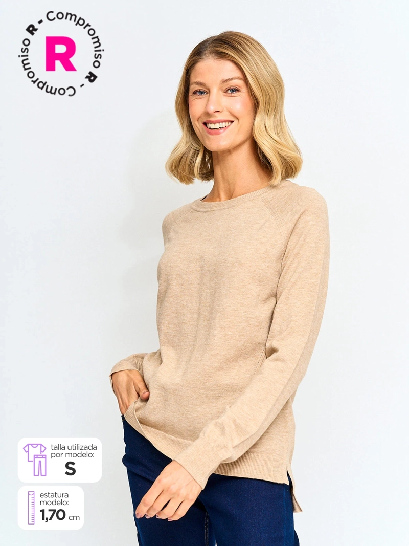 SWEATER MUJER REGATTA MANGA LARGA BÁSICO