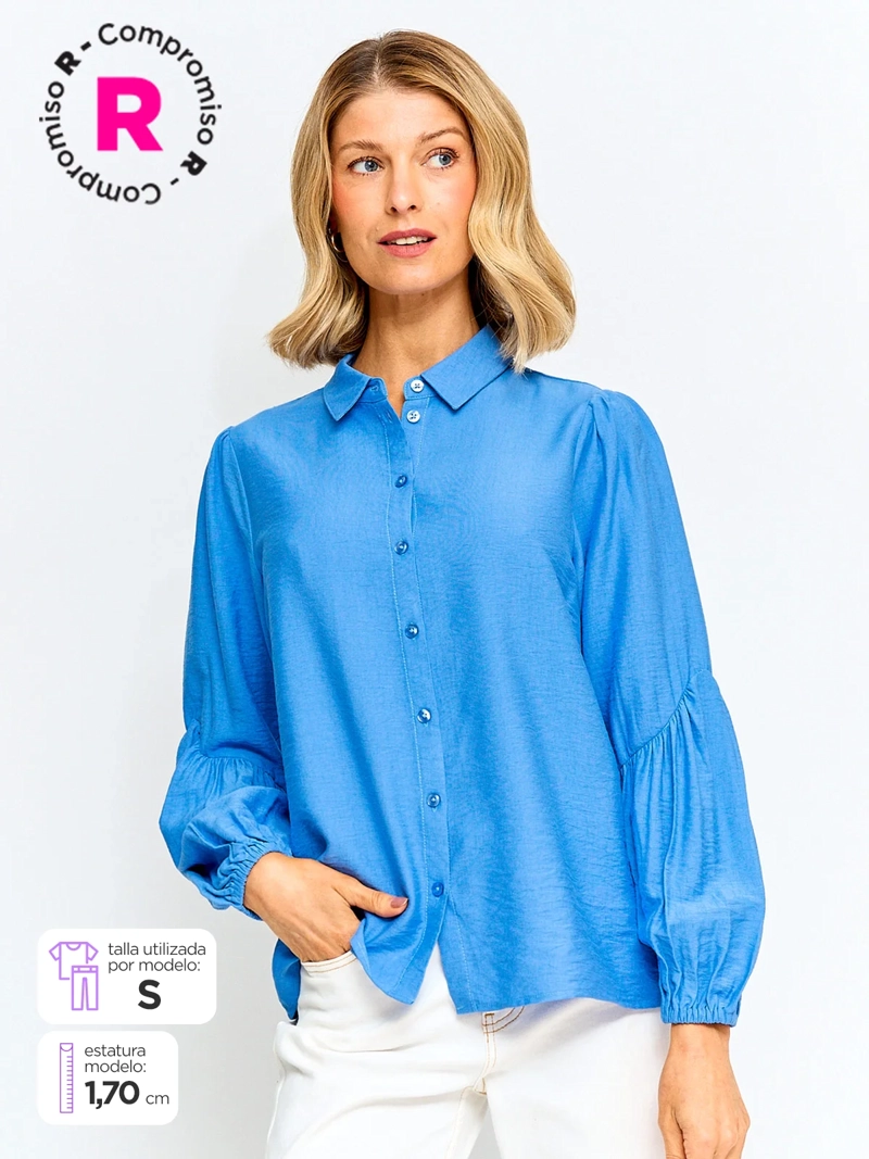 BLUSA MUJER REGATTA MANGA LARGA GLOBO - 1