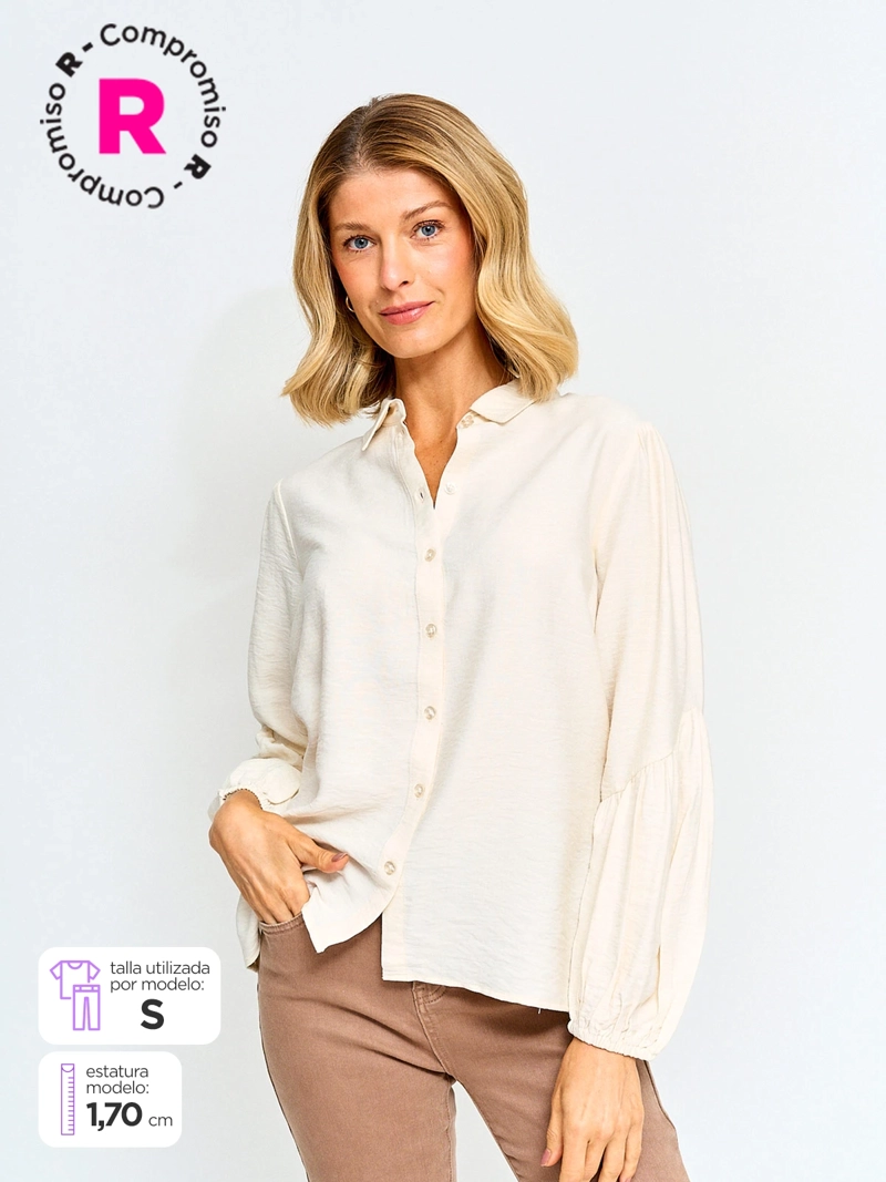 BLUSA MUJER REGATTA MANGA LARGA GLOBO - 1