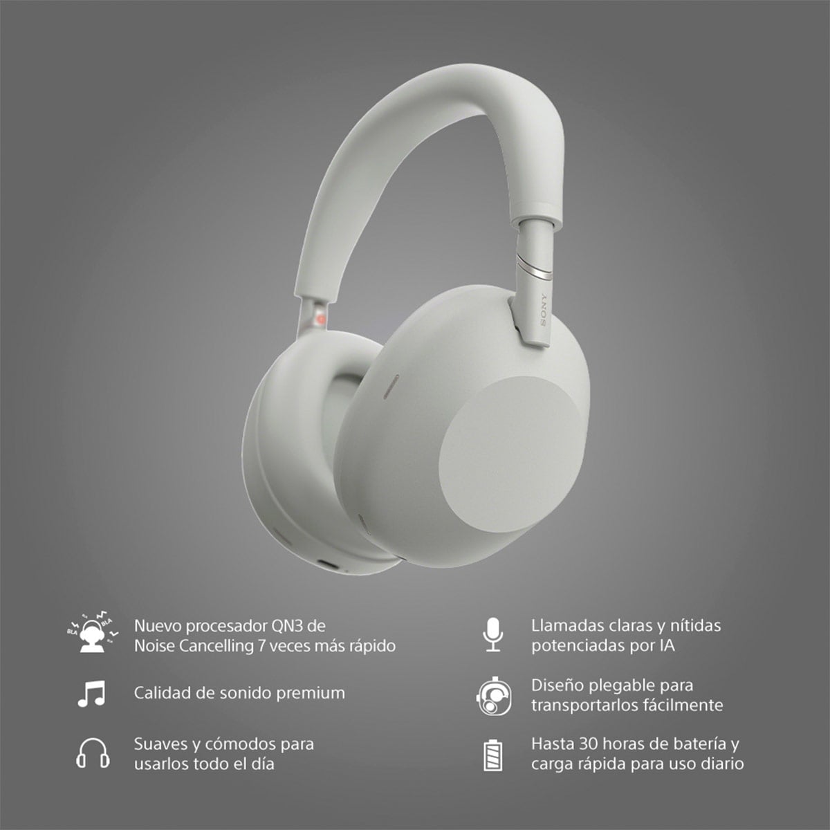 AUDÍFONOS SONY ON EAR WH-1000XM6 BLUETOOTH - 3