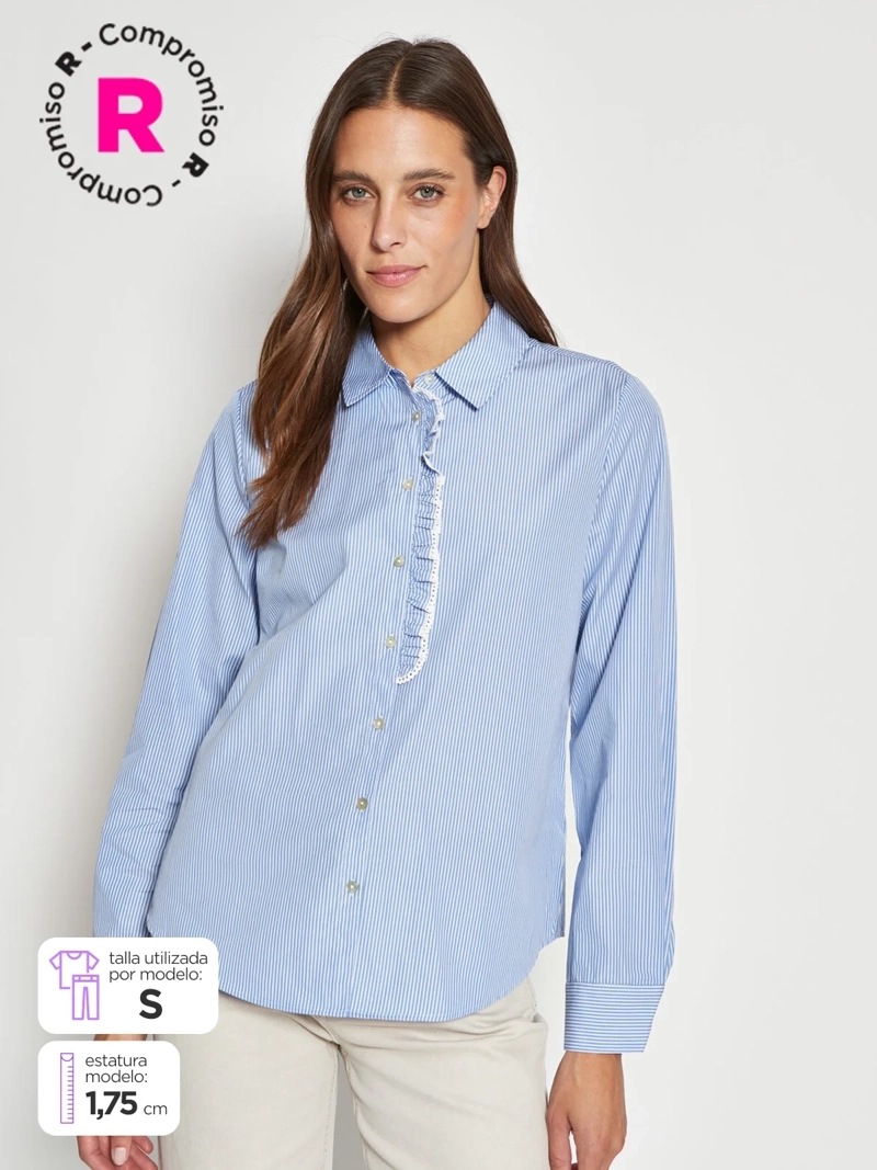 BLUSA MUJER REGATTA ALGODÓN MANGA LARGA CAMISERA - 1