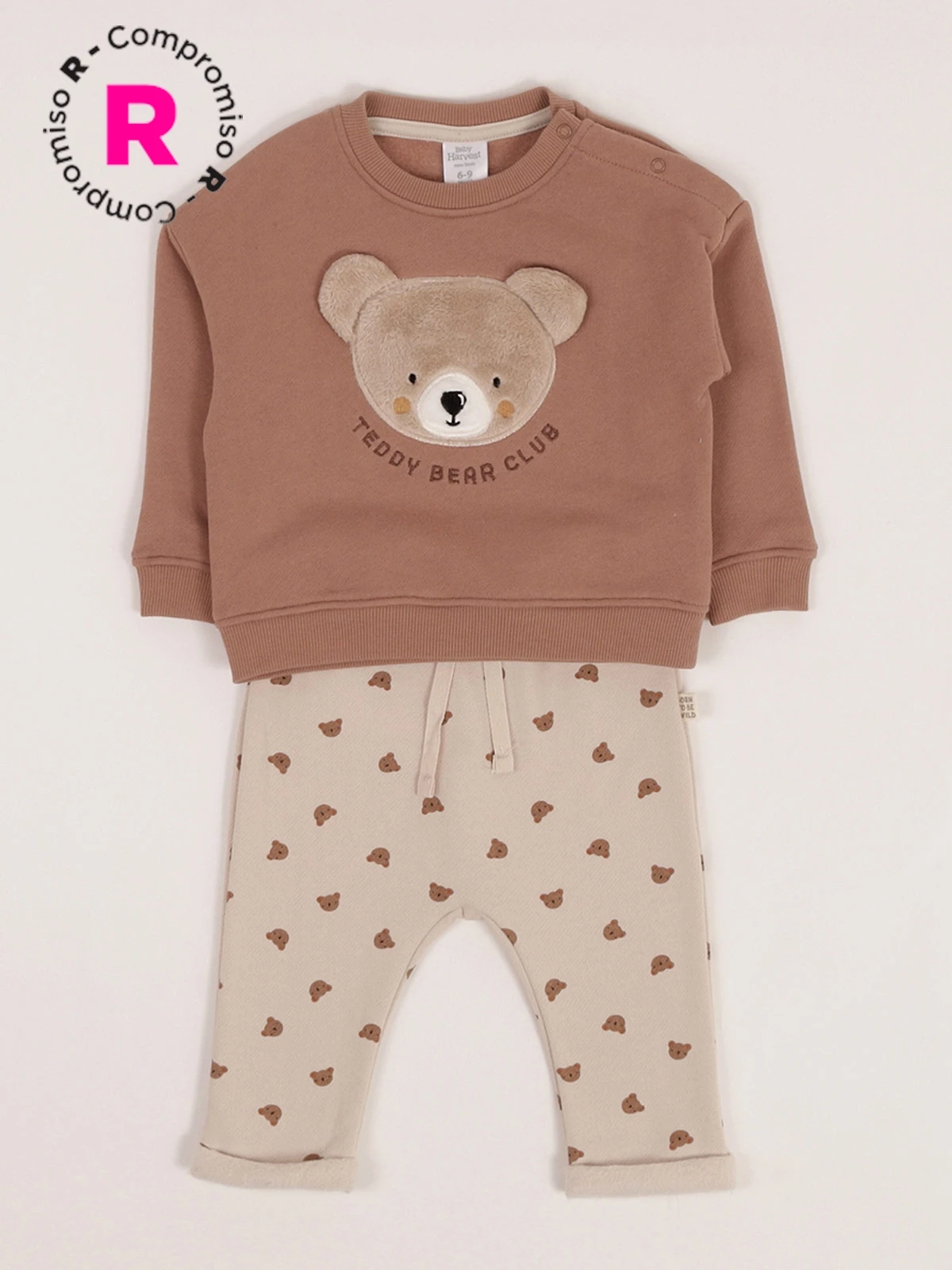 CONJUNTO NIÑO BABY HARVEST APLICACIÓN POLERÓN Y PANTALÓN DE BUZO - 1