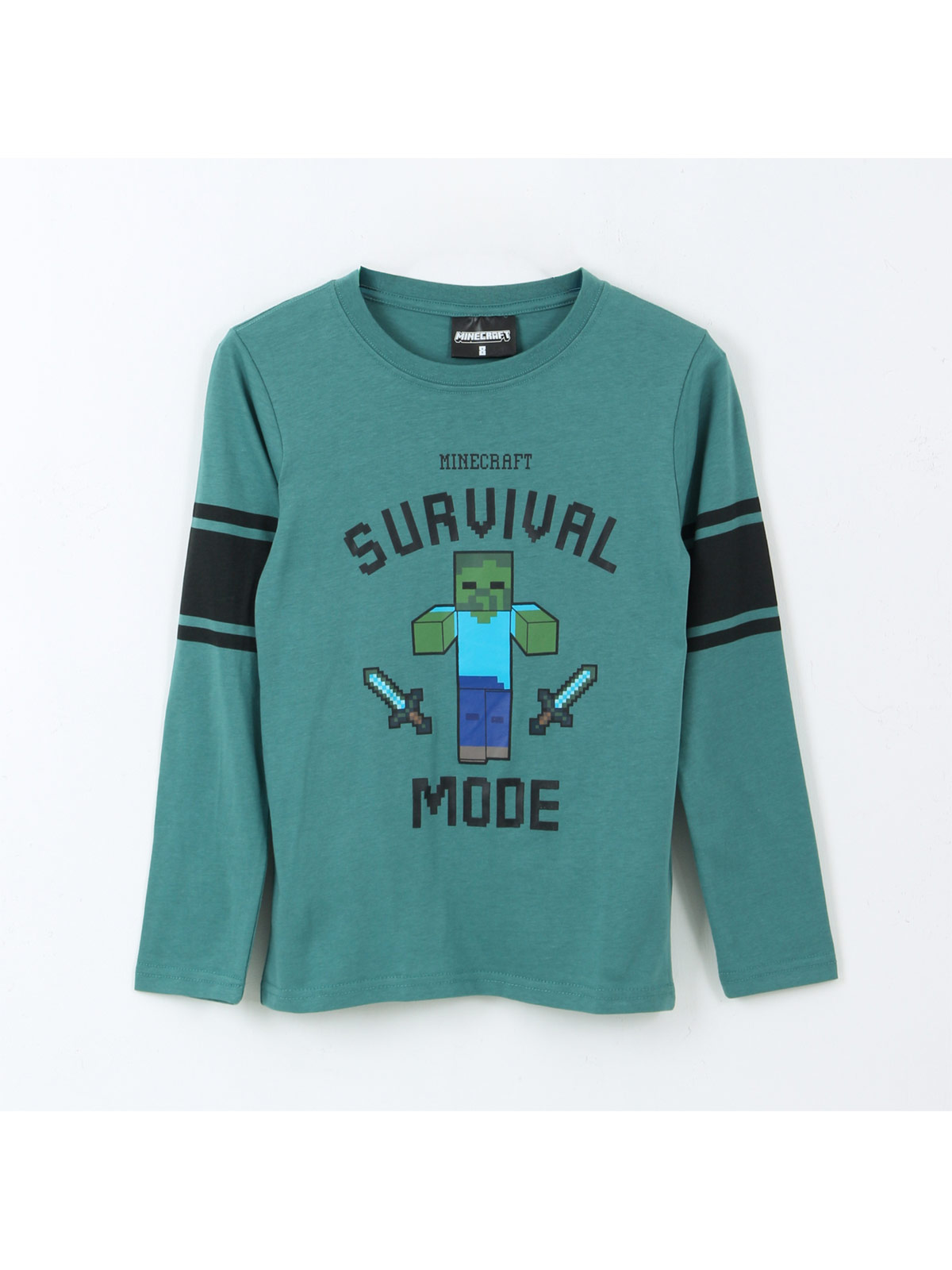 POLERA NIÑO MINECRAFT MANGA LARGA