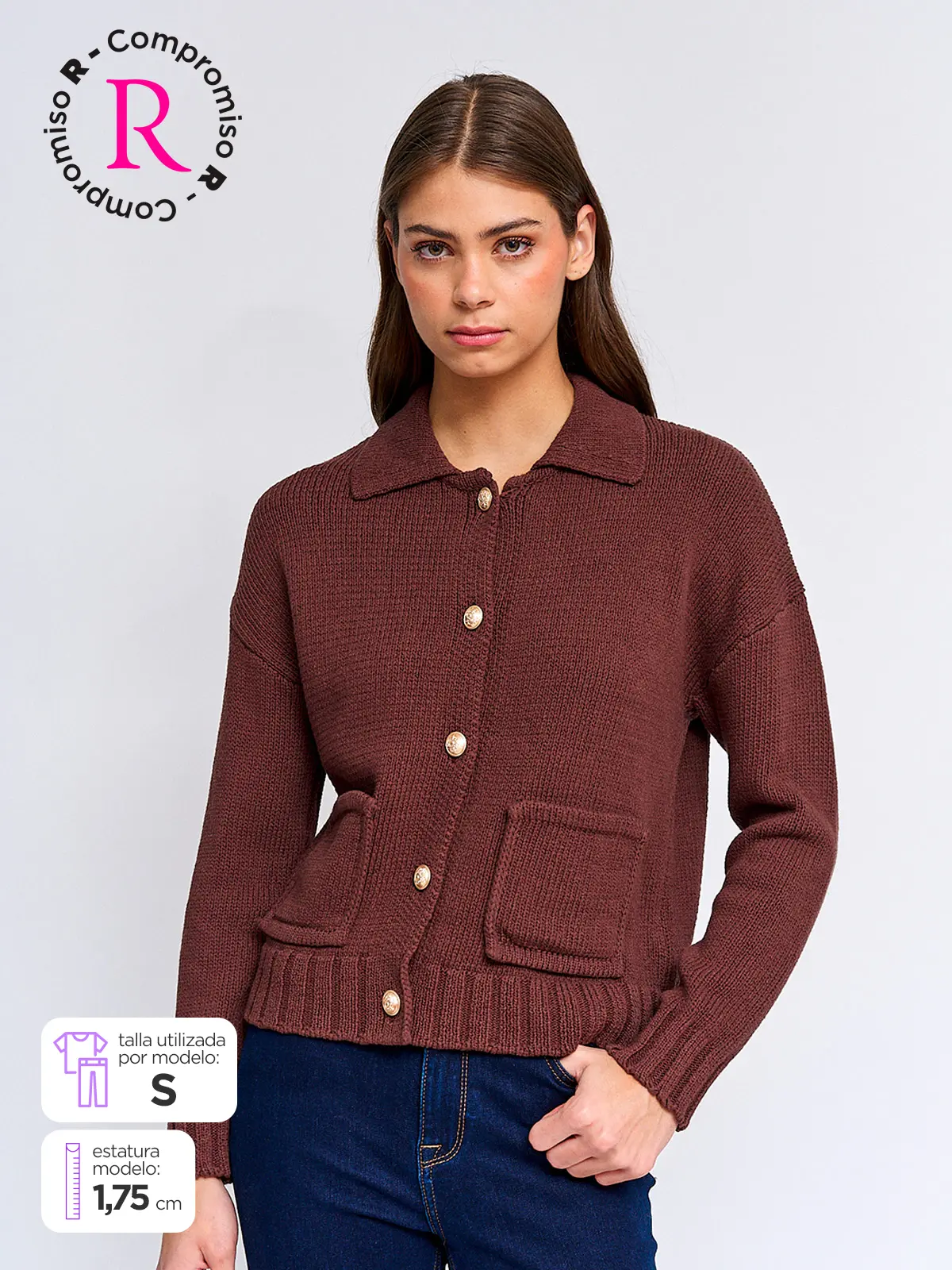 CARDIGAN MUJER REGATTA ALGODÓN MANGA LARGA BOTONES - 1