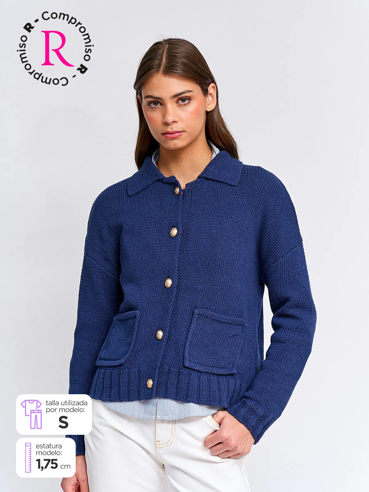 CARDIGAN MUJER REGATTA ALGODÓN MANGA LARGA BOTONES - 1